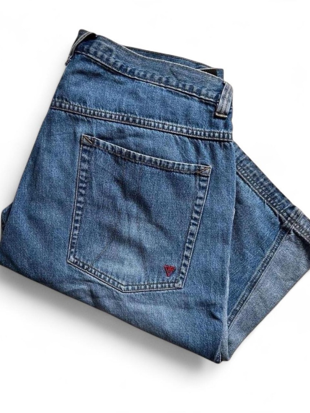 Vintage Baggy Men's Blue Denim Jeans - Classic Fit size 40